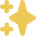 Gold sparkle star icon on a transparent background
