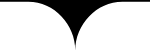 Minimalist black and white logo featuring two symmetrical, curved shapes forming a stylized abstract design on a dark background."