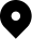 Black location pin icon with a black center on a transparent background