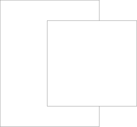 Abstract black and white geometric design with overlapping rectangles