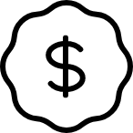 Black cannabis leaf silhouette with seven pointed blades in bold design