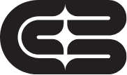 Stylized black and black geometric logo with symmetrical star detail in the center